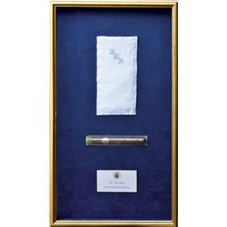 John F. Kennedy’s Personalized Cigar and Monogrammed Handkerchief
