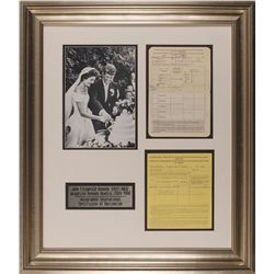 John and Jacqueline Kennedy Signed Smallpox Vaccination Certificates
