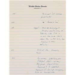 John F. Kennedy Handwritten Notes on Senate Letterhead