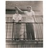 Image 1 : John and Jacqueline Kennedy Photograph Looking Down from Their Balcony