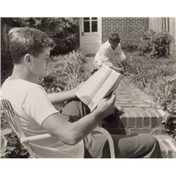 John and Jacqueline Kennedy Photograph of Leisure Time in the Backyard