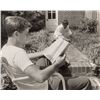 Image 1 : John and Jacqueline Kennedy Photograph of Leisure Time in the Backyard