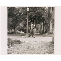 John and Jacqueline Kennedy Photograph Standing on a Georgetown Street Corner