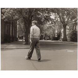 John F. Kennedy Photograph Crossing a Georgetown Street