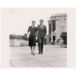 John and Jacqueline Kennedy Photograph Walking on Capitol Hill