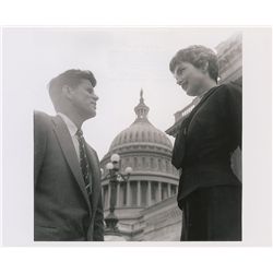 John and Jacqueline Kennedy Photograph on the Steps of the Capitol