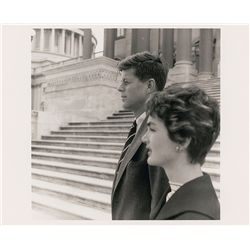 John and Jacqueline Kennedy Photograph Looking Out Over Capitol Hill