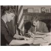 Image 1 : John and Jacqueline Kennedy Photograph Tending to Senatorial Correspondence
