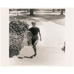Jacqueline Kennedy Photograph Walking to Class at Georgetown University