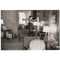 Jacqueline Kennedy Photograph Hanging One of John’s Paintings