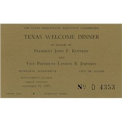 Texas Welcome Dinner Ticket