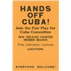 Image 1 : Hands Off Cuba! 1963 Handbill Designed by Oswald