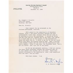 Sarah T. Hughes Typed Account Letter Signed