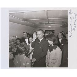 Malcolm M. Kilduff Signed Photograph and Letter Describing LBJ’s Swearing-In