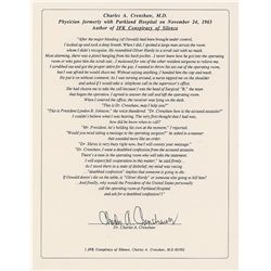 Parkland Hospital: Charles Crenshaw Firsthand Account Signed Typescript