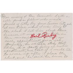 Jack Ruby Handwritten Letter Mentioning His Pistol