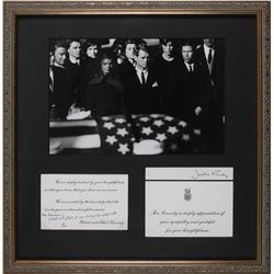 Robert and Jacqueline Kennedy Pair of Mourning Cards, One Signed by RFK