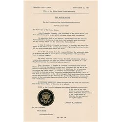 Lyndon B. Johnson Proclamation of Mourning