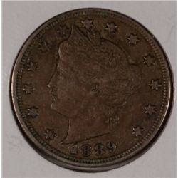 1889 V-NICKEL VF