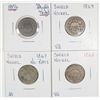 Image 1 : 4 SHIELD NICKELS (67,68,69,76) AG-VG