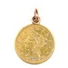 Image 1 : $2.50 GOLD LOVE TOKEN WITH MOUNT. READY TO GO ON A CHAIN