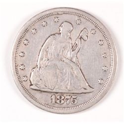 1875-S 20 CENT VF/XF