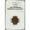 Image 1 : 1873 OPEN 3 INDIAN HEAD CENT NGC XF 40 BN