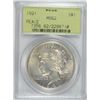 Image 1 : 1921 PEACE DOLLAR PCGS MS62 OGH