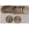 Image 1 : ONE ROLL ( 20 ) MIXED DATE AU WALKING LIBERTY HALF DOLLARS, 1947 AND OLDER