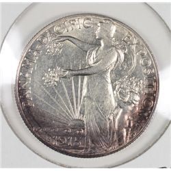 1915-S PAN-PACIFIC COMMEMORATIVE HALF DOLLAR, MS-62 NICE COIN!!