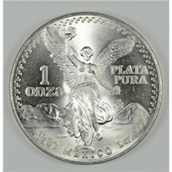 1983 MEXICAN LIBERTAD ONE OUNCE .999 SILVER COIN, GEM BU