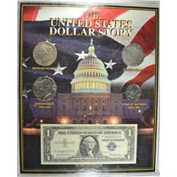 THE UNITED STATES DOLLAR STORY,  1921` MORGAN, 1922 PEACE DOLLAR, IKE AND SBA