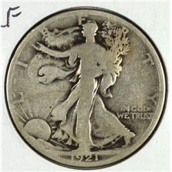 1921-D WALKING LIBERTY HALF DOLLAR VG+