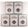 Image 1 : SET OF 2003-S SILVER STATEHOOD QUARTERS NGC PF69 UC