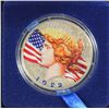 Image 1 : 1922 PEACE SILVER DOLLAR WITH BEAUTIFUL COLOR ENHANCEMENTS ON BOTH SIDES