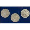 Image 2 : ( 3 )  NEW ORLEANS MINTED MORGAN SILVER DOLLARS, IN WOODEN DISPLAY  BOX