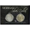 Image 1 : FIRST AND LAST YEAR OF ISSUE ( 1878 AND 1921 )  AU/BU SILVER DOLLARS