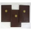Image 1 : ( 3 ) BINDERS WITH UNCUT SHEET OF FOUR  2003 $2.00  FEDERAL RESERVE NOTES,  CU