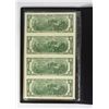 Image 3 : ( 3 ) BINDERS WITH UNCUT SHEET OF FOUR  2003 $2.00  FEDERAL RESERVE NOTES,  CU