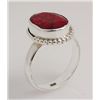 Image 1 : RUBY CORRUNDUM 22.56CTW CUTE DESIGN SILVER RING