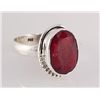 Image 2 : RUBY CORRUNDUM 22.56CTW CUTE DESIGN SILVER RING