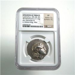 Kingdom of Thrace Lysimachus Tetradrachm XF NGC