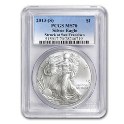 2013 (S) Silver American Eagle - MS-70 PCGS