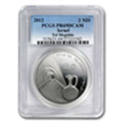 Israel Tel Megiddo Silver 2 NIS PR-69 DCAM PCGS (date o