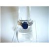Image 1 : 15.00 CTW SAPPHIRE RING .925 STERLING SILVER