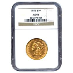 Certified US Gold $10 Liberty MS62 (Dates Our Choice) (