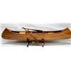 Image 1 : COLLECTORS EDITION HANDMADE INDIAN GIRL CANOE MODEL W/C
