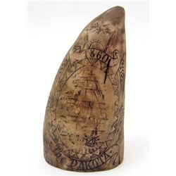 15216 - THE DAKOTA SHIP SCRIMSHAW TOOTH MODEL