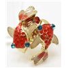 Image 1 : 15045 - TWO FISH RHINESTONE AND ENAMEL RING
