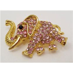 14732 - ELEPHANT RHINESTONE BROOCH / PIN